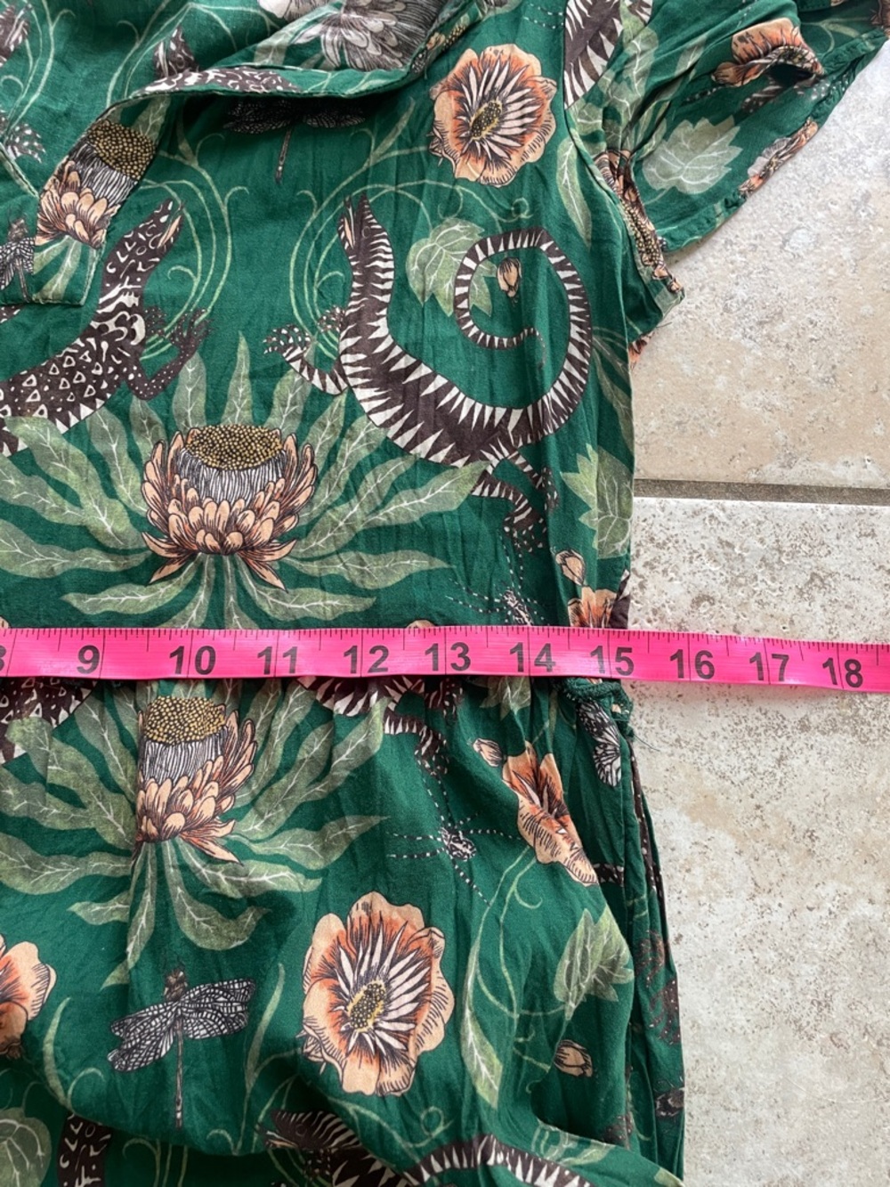 By Anthropologie Victoria Garcia Floral Flutter-Sleeve Tiered Mini Night Dress - Picture 13 of 15
